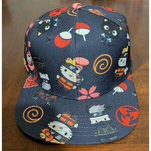 Snapback Baseball Cap Hat Bioworld Naruto x Hello Kitty & Friends
